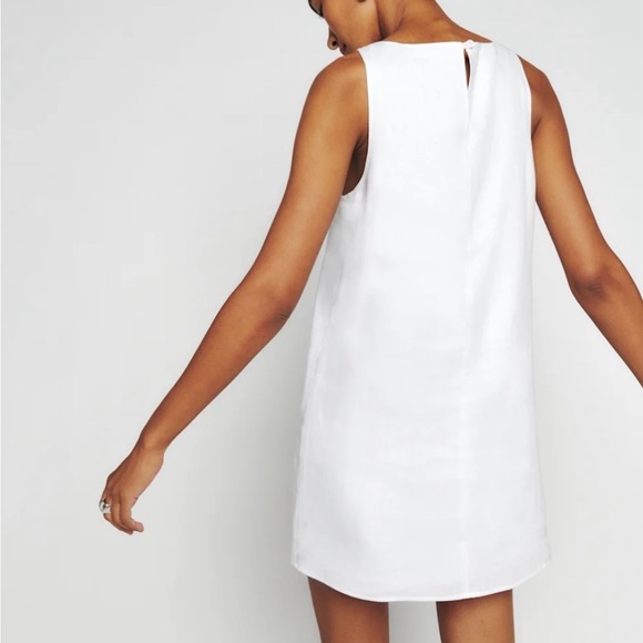 Reformation- White Sleeveless Shift Dress - Clean Minimal Style - Picture 3 of 7